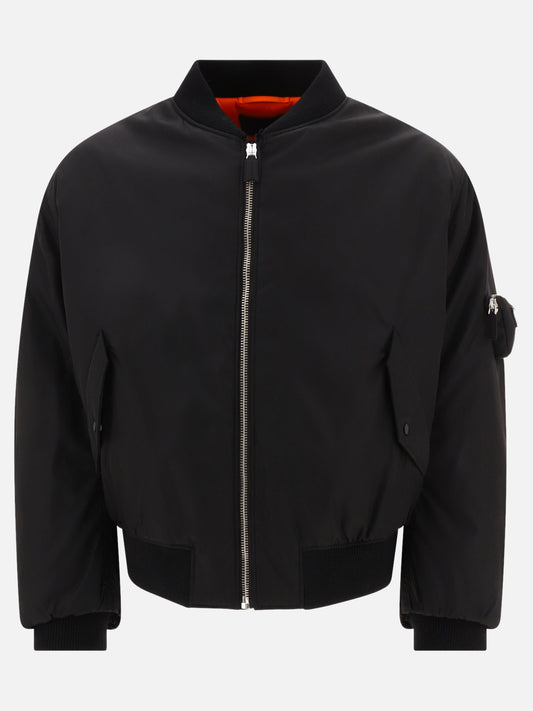 Bomber 100% recycled nylon  Nero - Prada Uomo | PLP | VIETTI Online Store 
