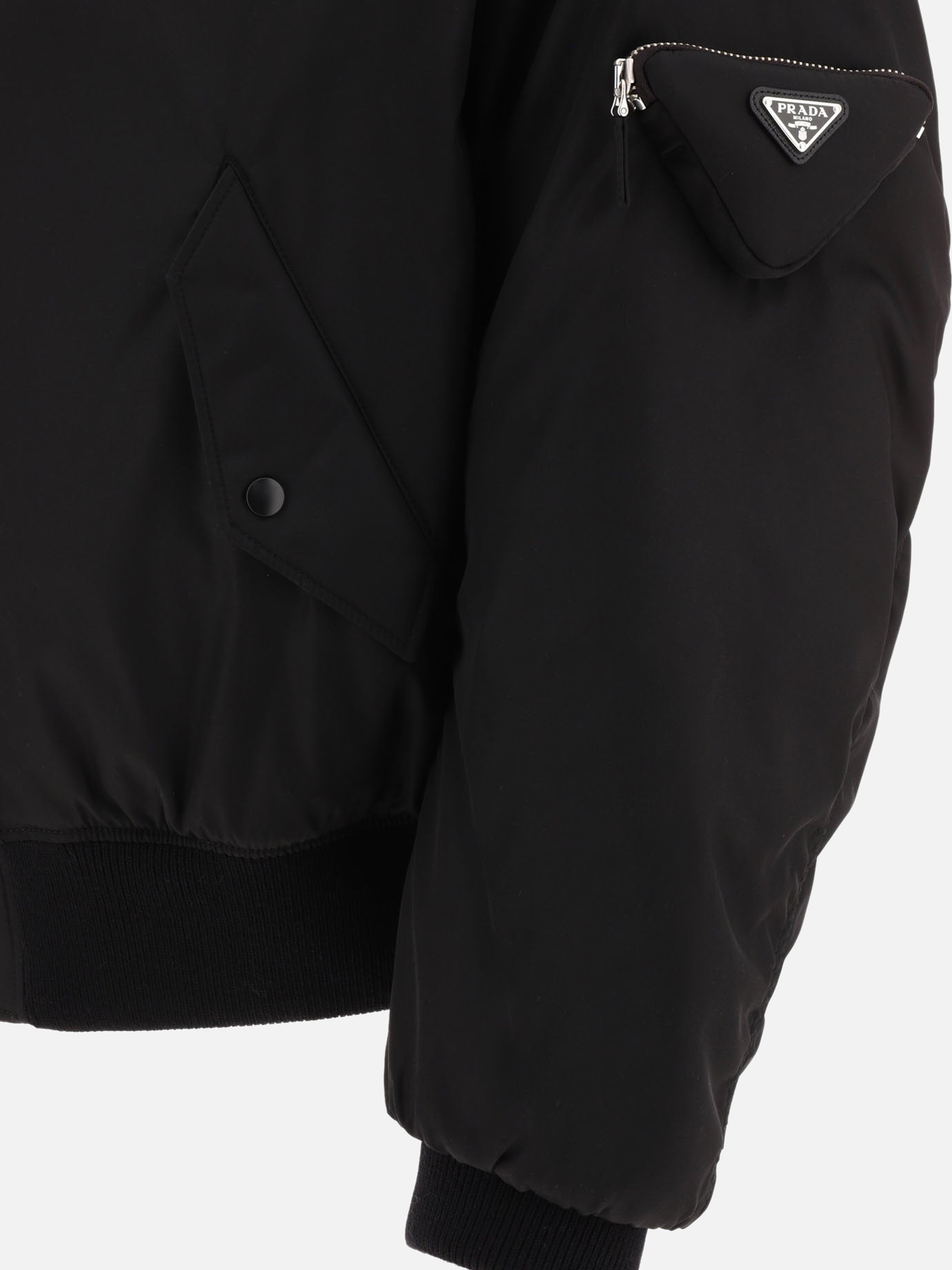 Bomber 100% recycled nylon  Nero - Prada Uomo | PDP | VIETTI Online Store | Zoom-Modal_4
