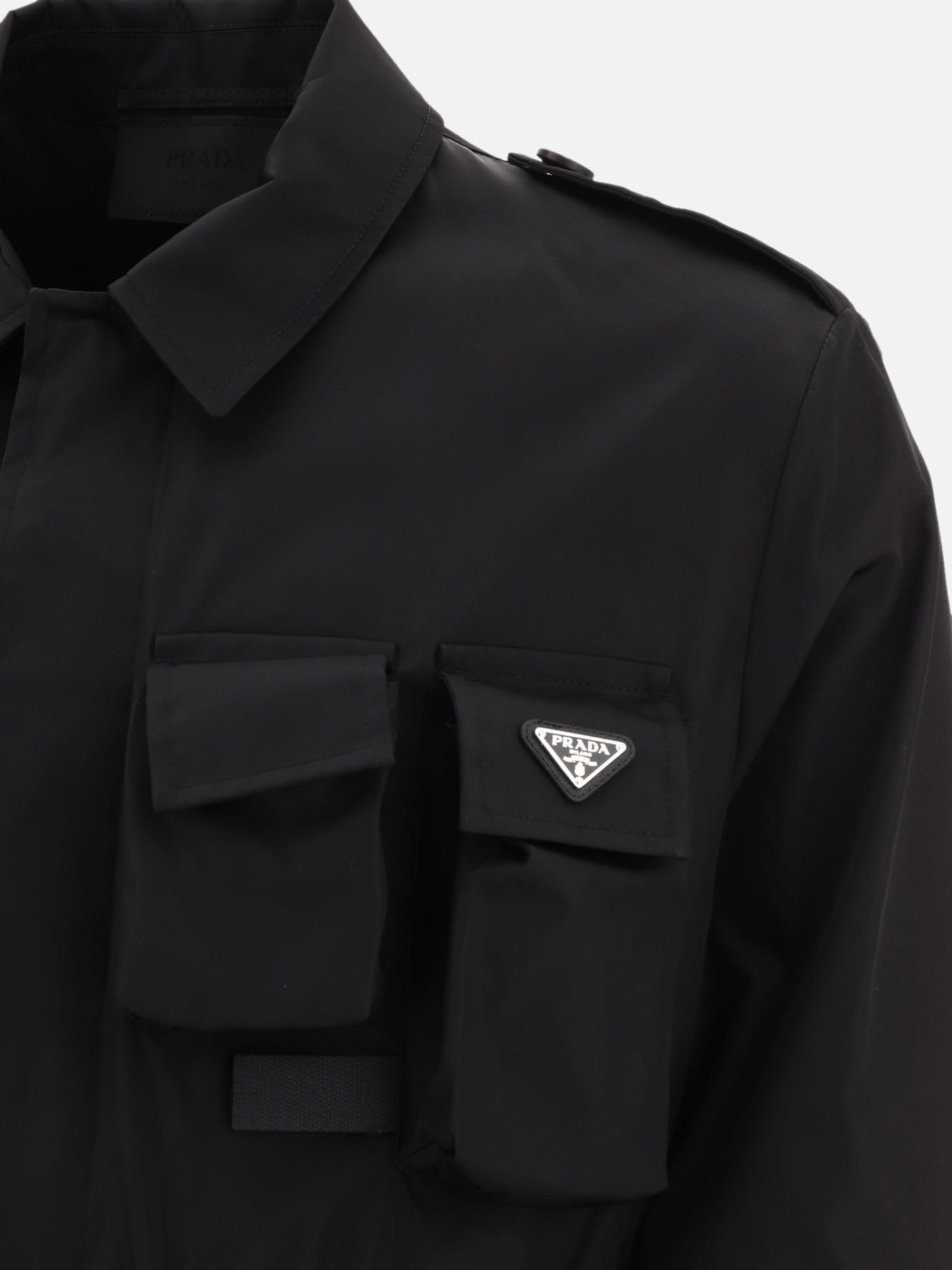 Giacche leggere & Trapuntate 100% polyamide  Nero - Prada Uomo | PDP | VIETTI Online Store | thumbnail_4