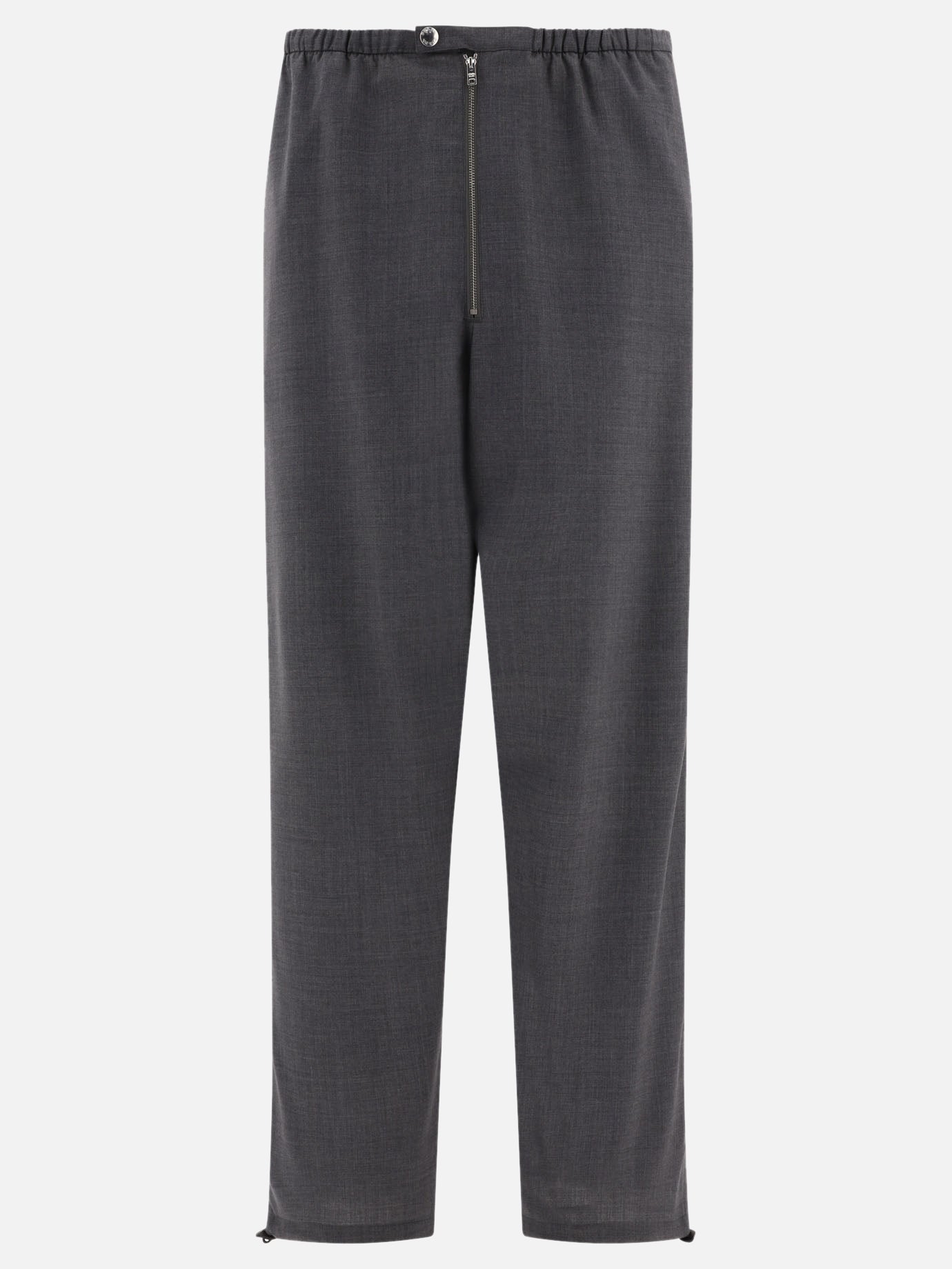 Pantaloni casual 100% wool  Grigio - Prada Uomo | PDP | VIETTI Online Store | thumbnail