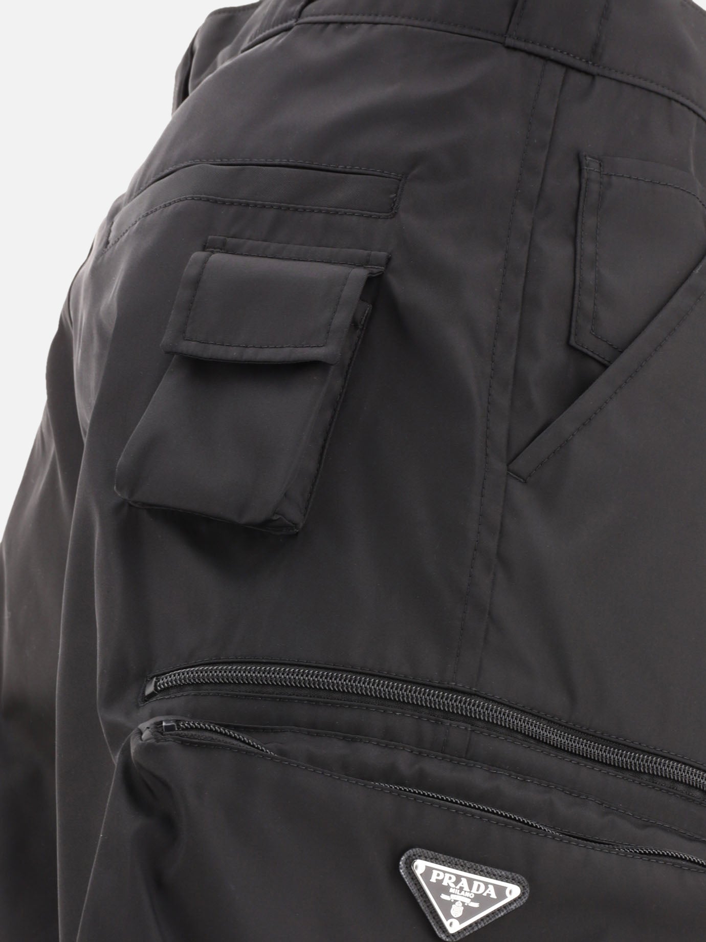 Short cargo 100% polyamide  Nero - Prada Uomo | PDP | VIETTI Online Store | thumbnail_4