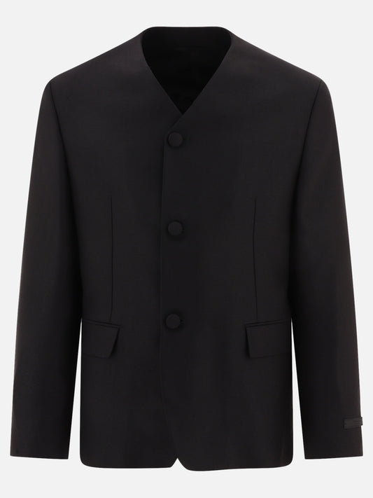Blazer 88% wool 12% merino wool  Nero - Prada Uomo | PLP | VIETTI Online Store 
