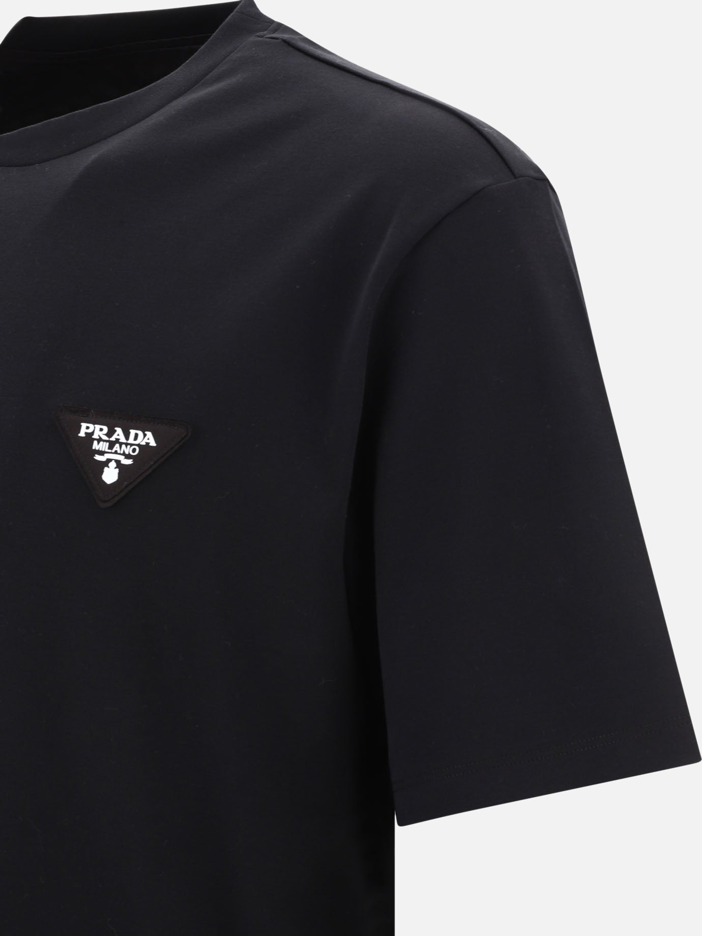 Crewneck t-shirts 100% cotton  Black - Prada Men | PDP | VIETTI Online Store | Zoom-Modal_4
