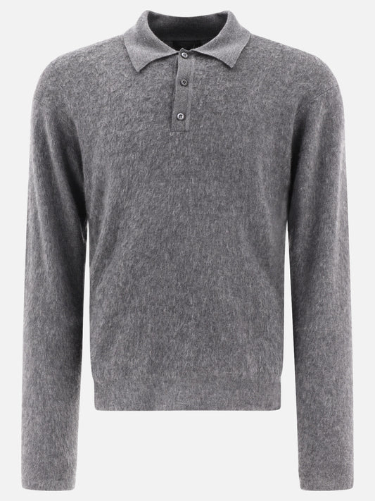 Prada Cashmere and silk polo sweater Grey


