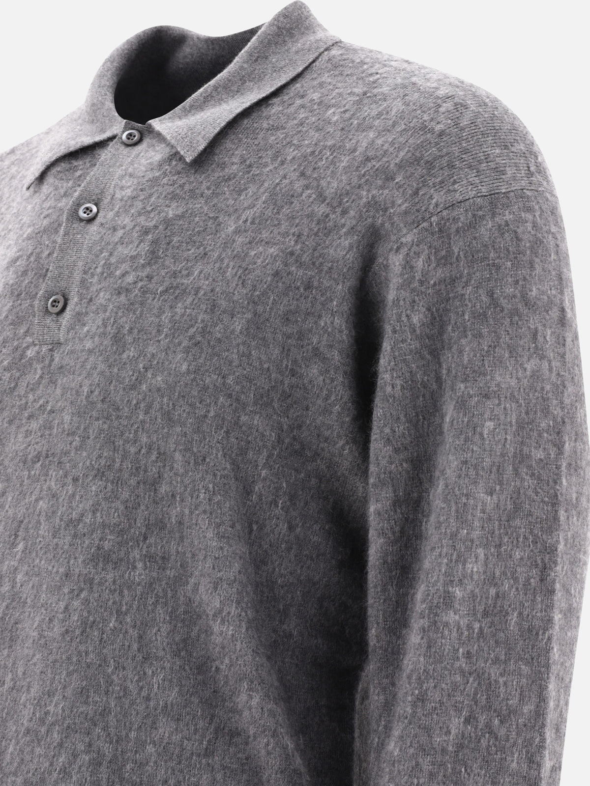 Prada Cashmere and silk polo sweater Grey - VIETTI