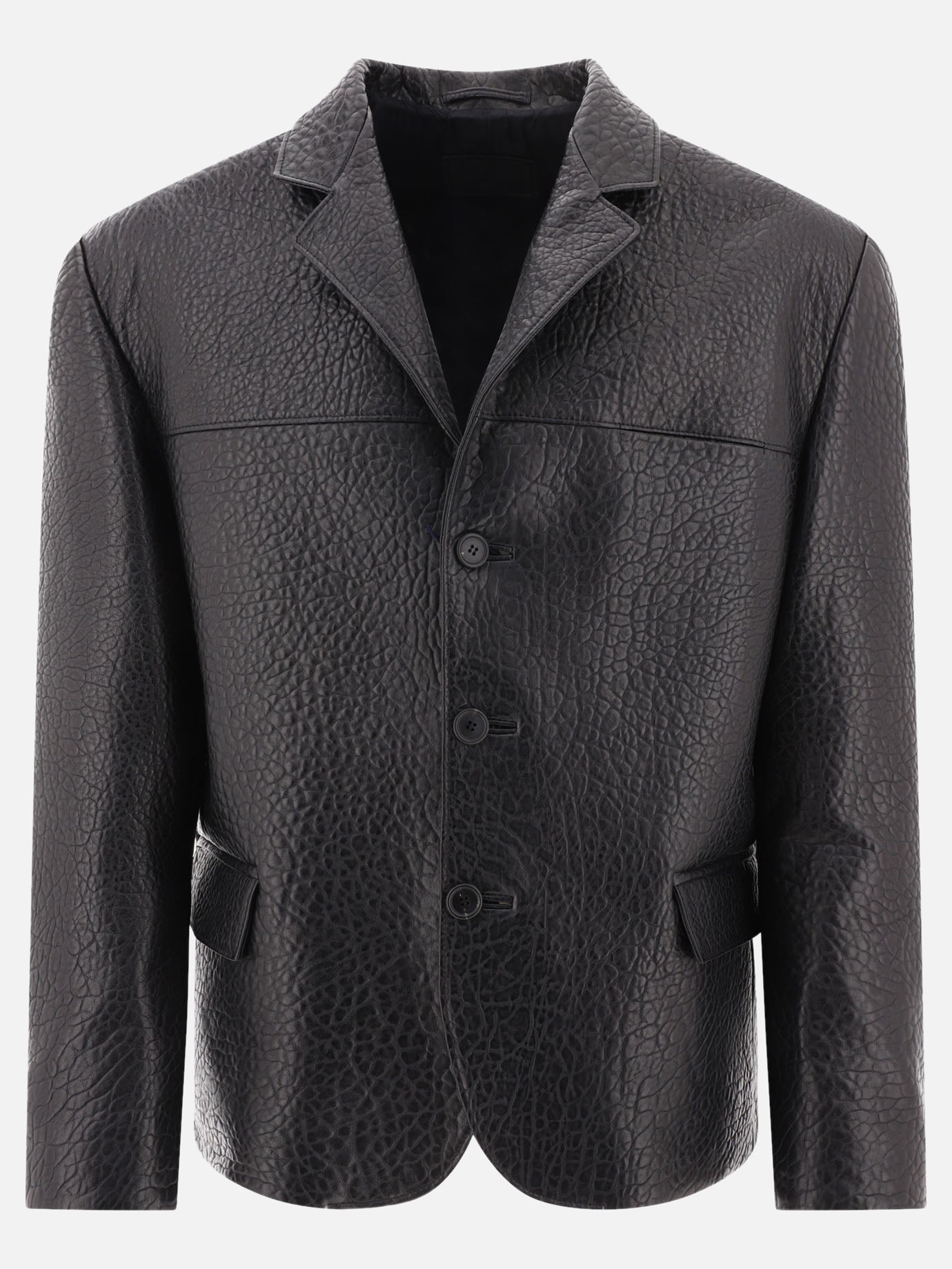 Giacche in pelle 100% lamb leather  Nero - Prada Uomo | PDP | VIETTI Online Store | Zoom-Modal

