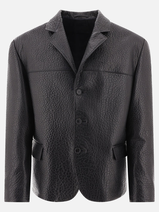 Giacche in pelle 100% lamb leather  Nero - Prada Uomo | PLP | VIETTI Online Store 
