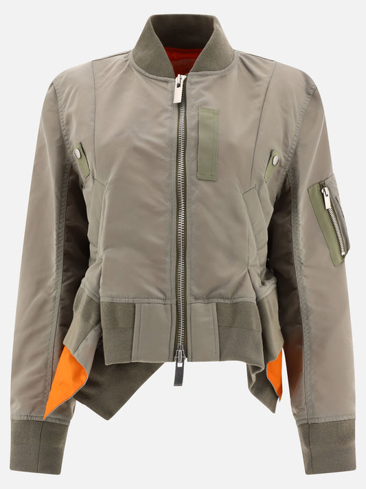 Bomber 100% nylon  Verde - Sacai Donna | PLP | VIETTI Online Store 
