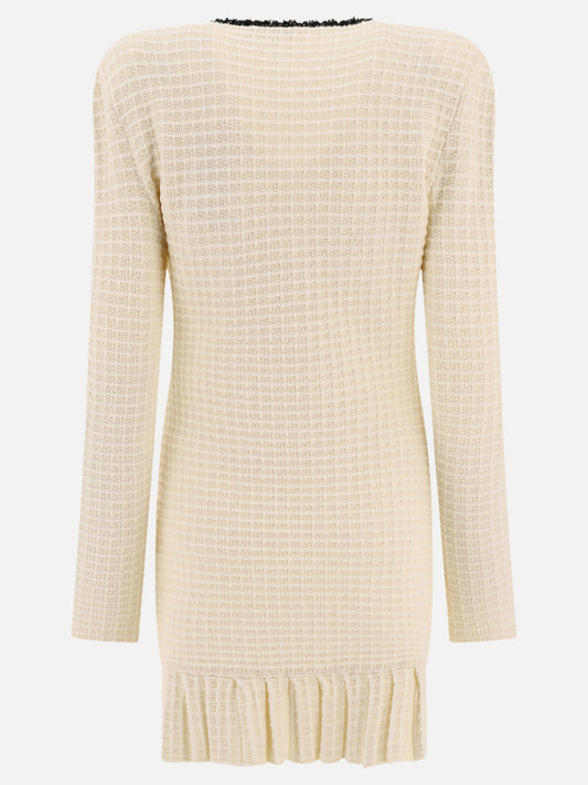 Abiti corti 54% polyester 20% cotton 12% viscose 6% polyamide 5% wool 3% metallic fibre  Beige - Self-portrait Donna | PLP | VIETTI Online Store | 2
