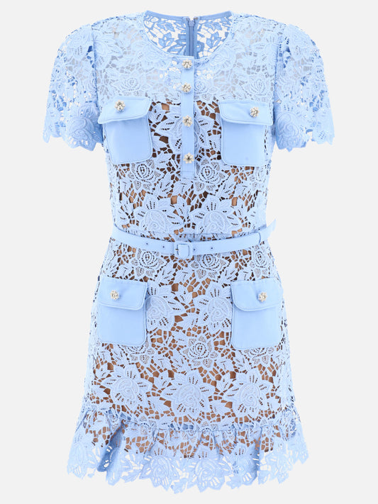 Abiti corti 100% polyester  Azzurro - Self-portrait Donna | PLP | VIETTI Online Store 
