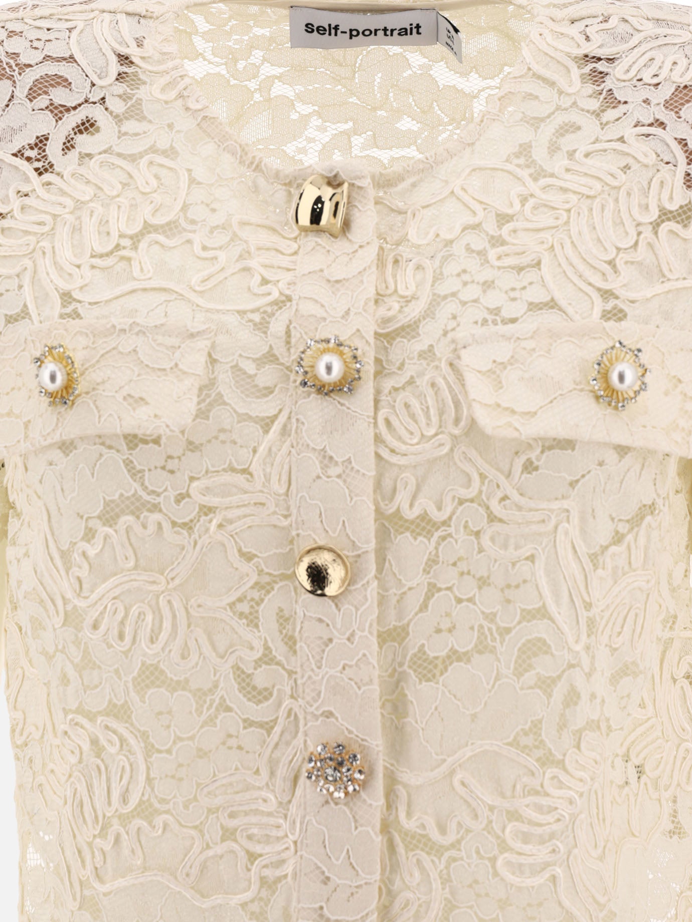 Top casual 54% viscose 41% polyamide 5% polyester  Beige - Self-portrait Donna | PDP | VIETTI Online Store | thumbnail_3