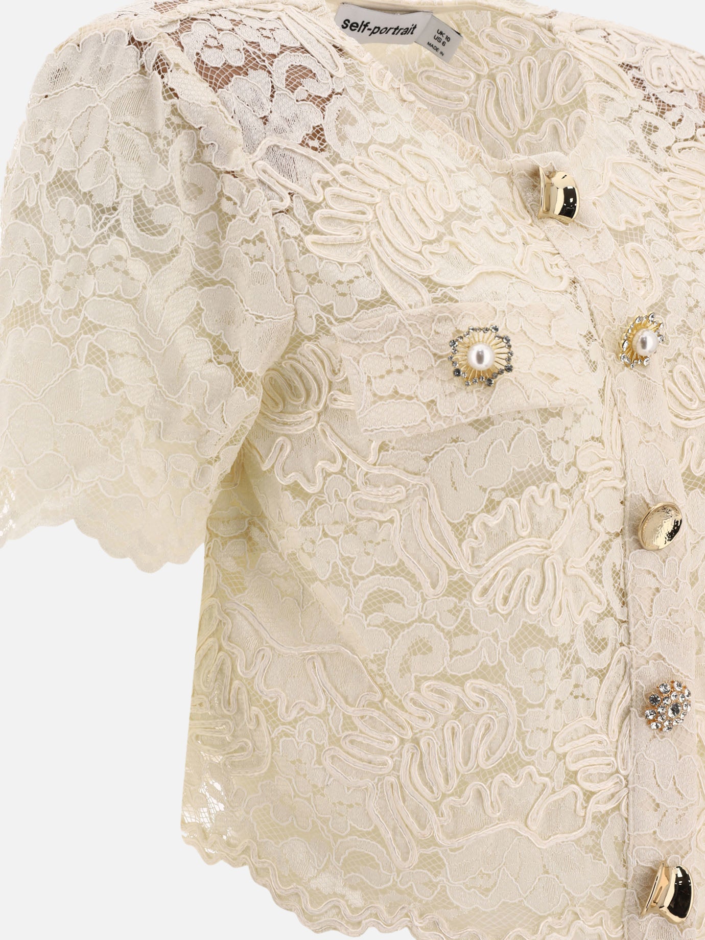 Top casual 54% viscose 41% polyamide 5% polyester  Beige - Self-portrait Donna | PDP | VIETTI Online Store | Zoom-Modal_4
