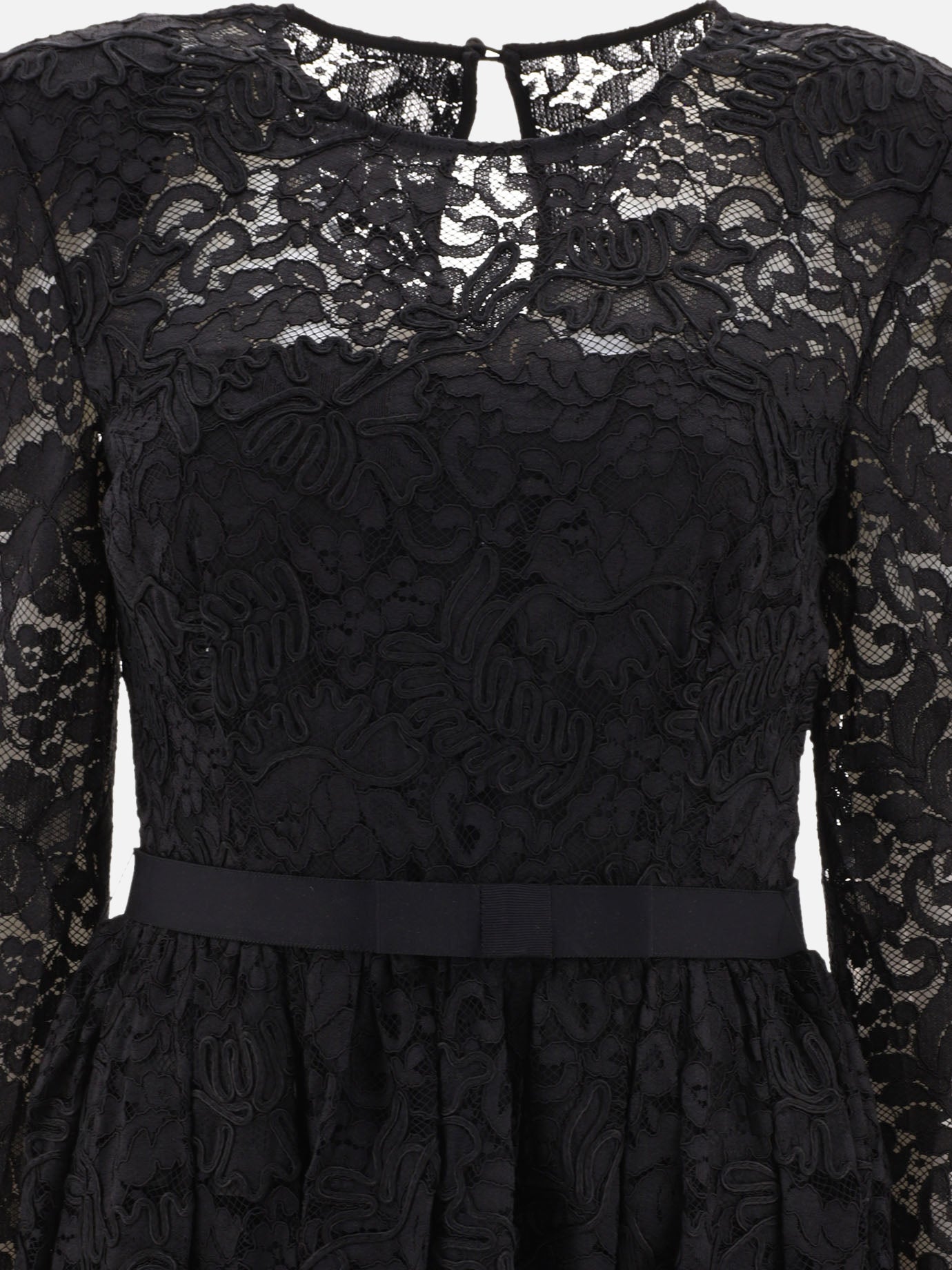 Midi dresses 77% polyamide 23% viscose  Black - Self-portrait Women | PDP | VIETTI Online Store | thumbnail_3