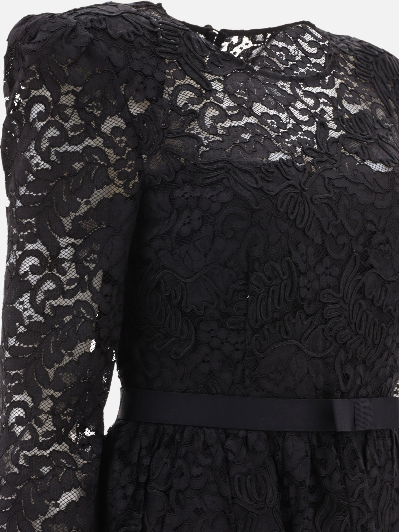 Midi dresses 77% polyamide 23% viscose  Black - Self-portrait Women | PDP | VIETTI Online Store | thumbnail_4