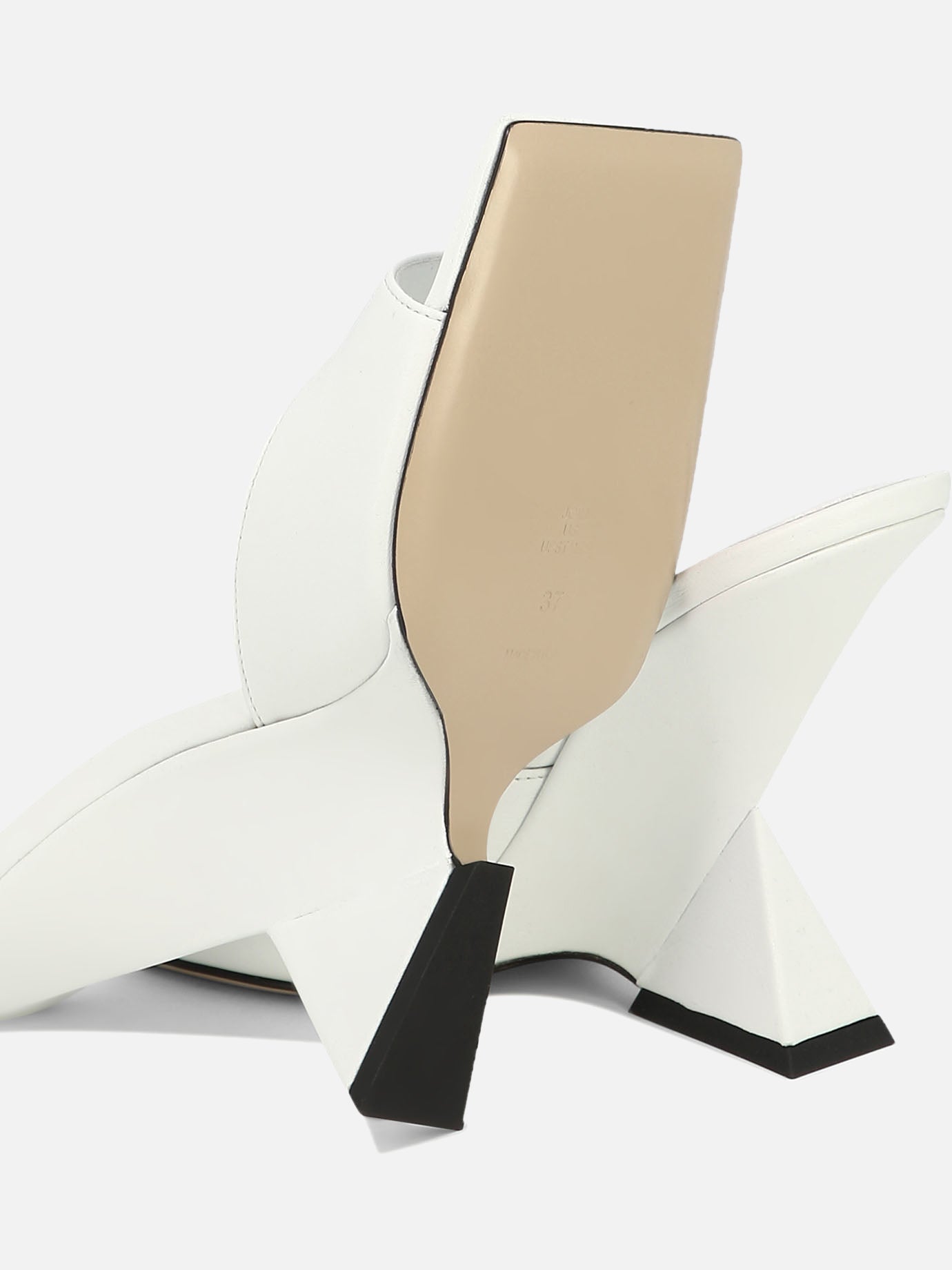 Heeled sandals 100% leather - 100% leather  White - The Attico Women | PDP | VIETTI Online Store | thumbnail_5