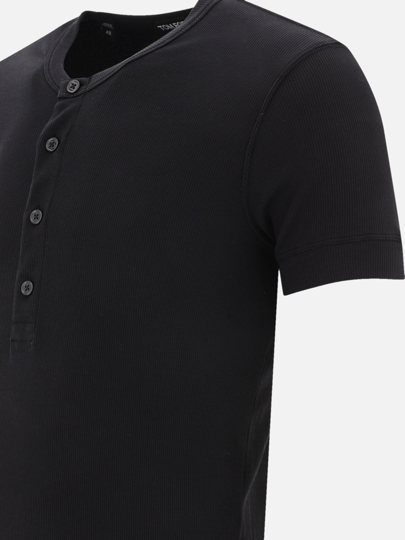 T-shirt serafino 64% lyocell 32% cotton 4% elastane  Nero - Tom Ford Uomo | PDP | VIETTI Online Store | Zoom-Modal_4
