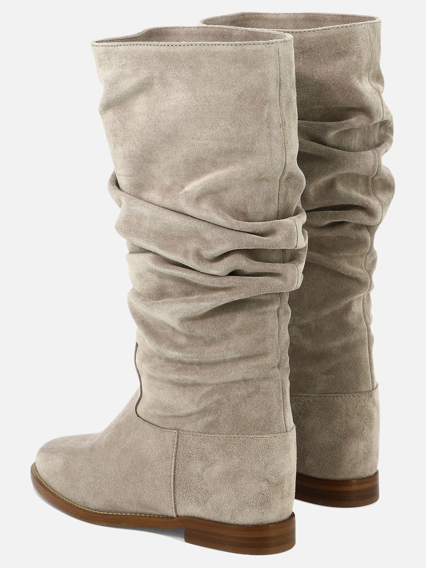Knee-high 100% suede - 100% leather  Grey - Via Roma 15 Women | PDP | VIETTI Online Store | thumbnail_4