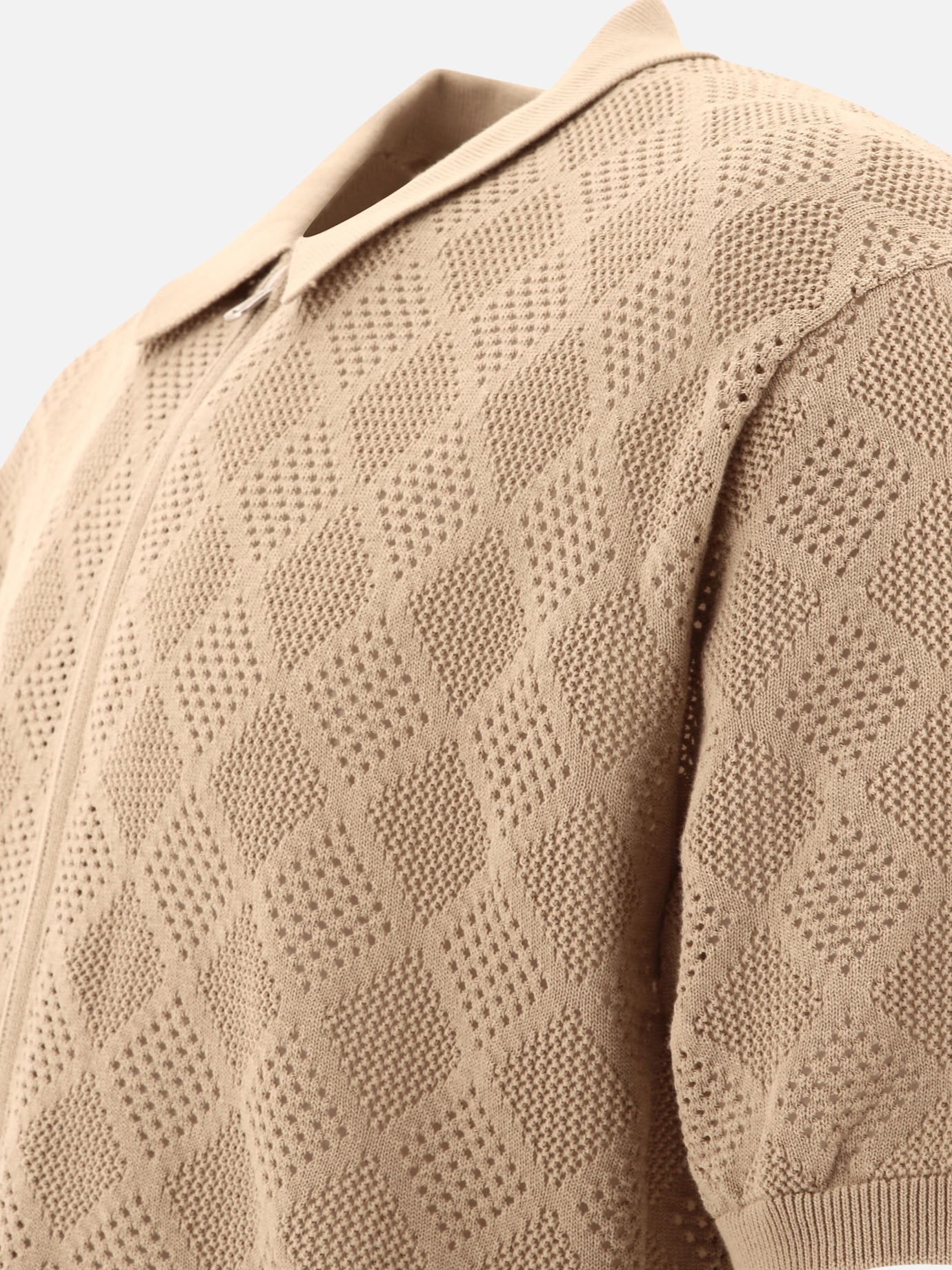 Beams Plus Zip knit mesh polo shirt - Men | VIETTI Shop