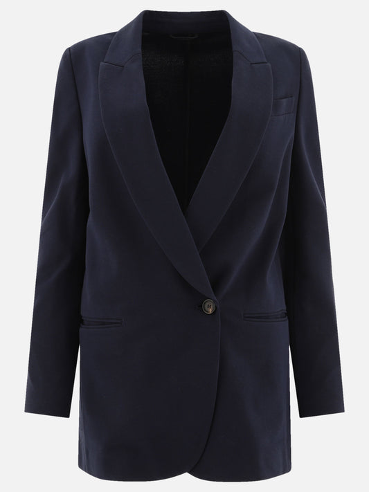 Blazer Solid colour  Blu - Brunello Cucinelli Donna | PLP | VIETTI Online Store 
