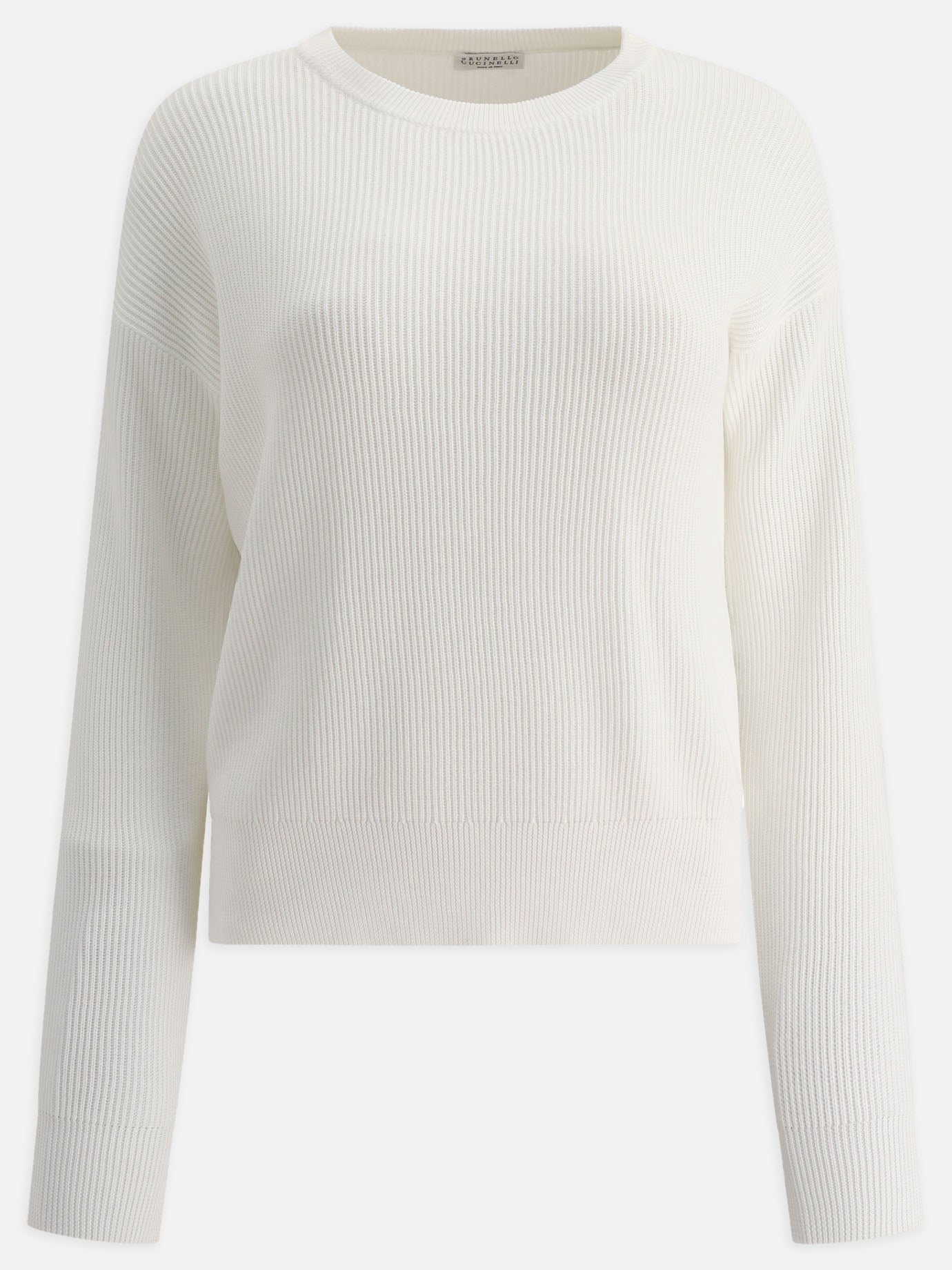 English rib cotton sweater