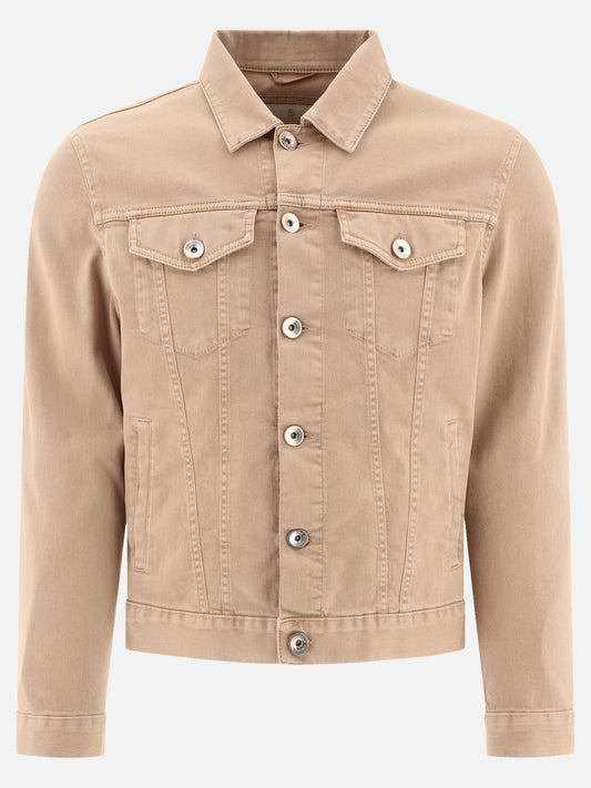 Giacche in denim Solid colour  Beige - Brunello Cucinelli Uomo | PLP | VIETTI Online Store 
