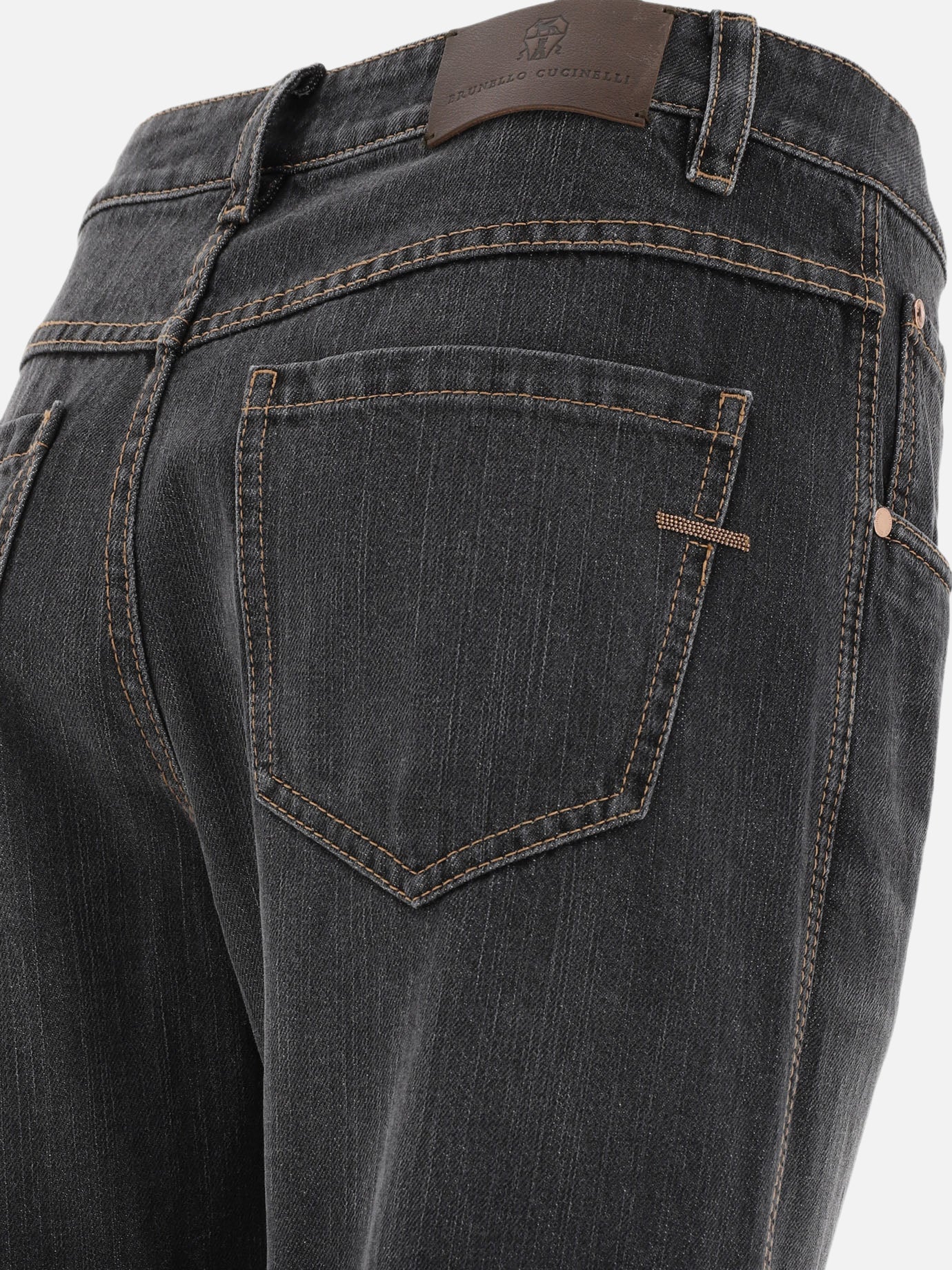 Jeans in denim Authentic con Shiny Bartack