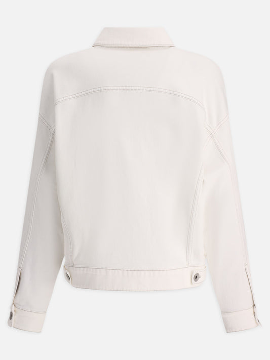 Giacche in denim Solid colour  Bianco - Brunello Cucinelli Donna | PLP | VIETTI Online Store | 2

