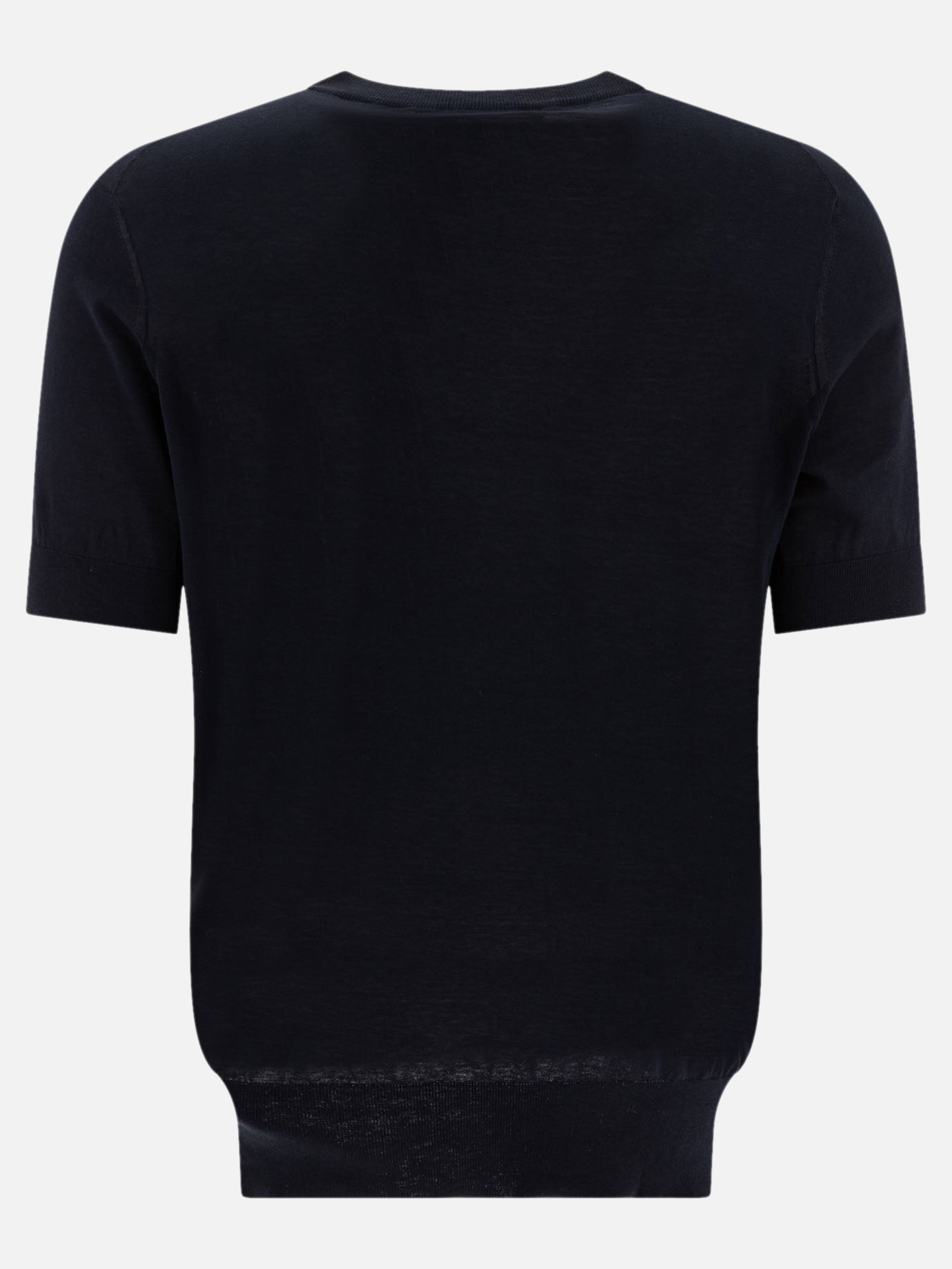 T-shirt girocollo Solid colour  Blu - Brunello Cucinelli Uomo | PDP | VIETTI Online Store | Zoom-Modal_2
