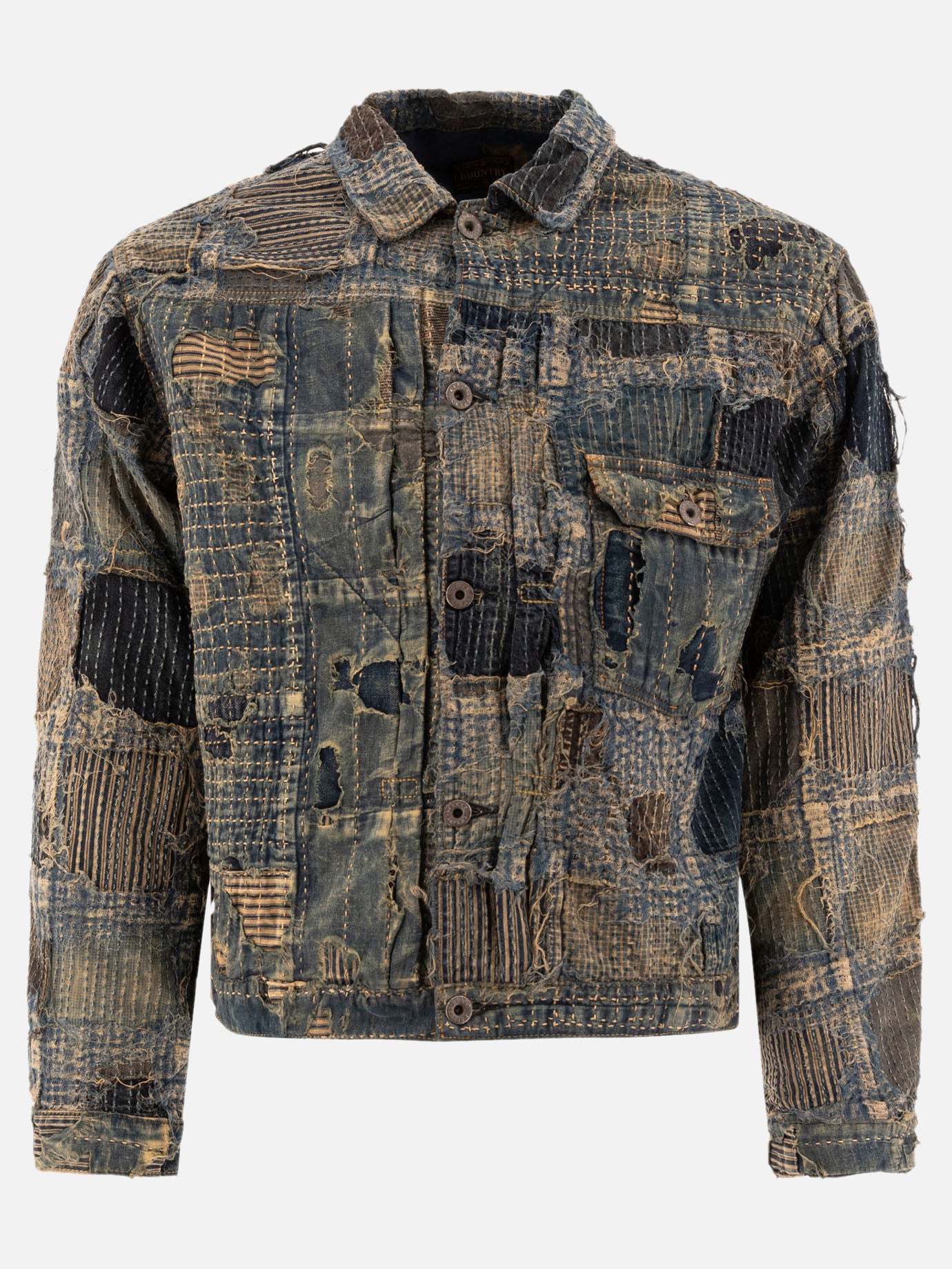 Giacche leggere & Trapuntate Solid colour  Blu - KAPITAL Uomo | PDP | VIETTI Online Store | Zoom-Modal_2
