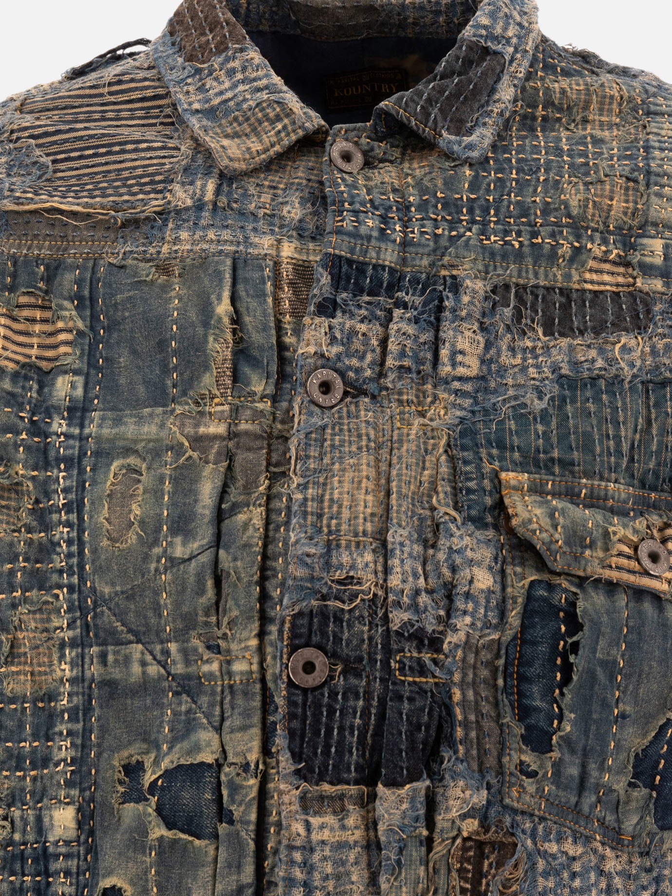 Giacche leggere & Trapuntate Solid colour  Blu - KAPITAL Uomo | PDP | VIETTI Online Store | thumbnail_5