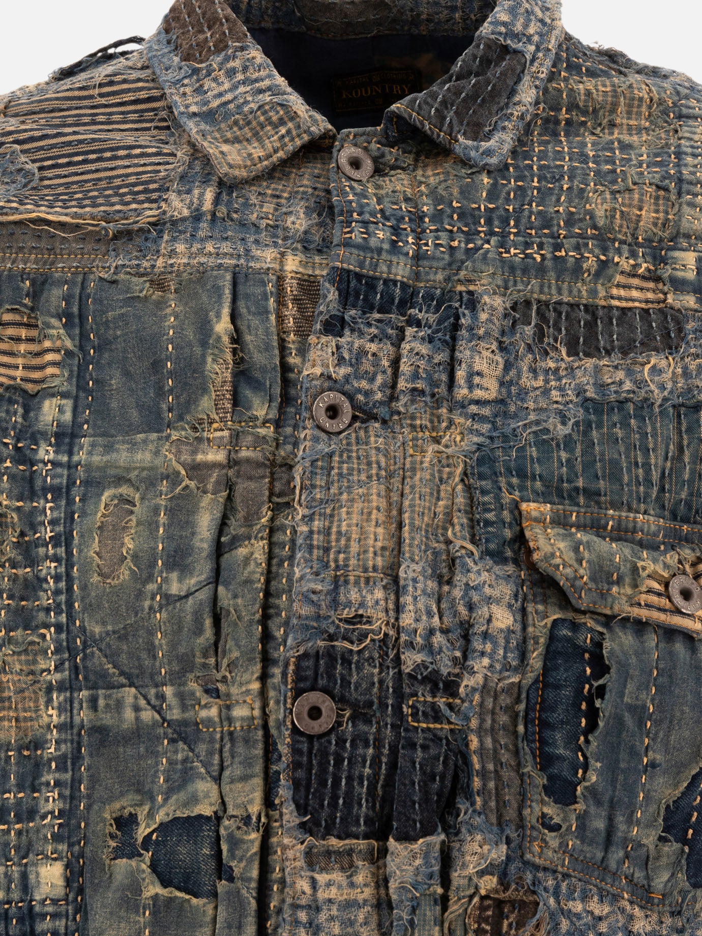 Giacche leggere & Trapuntate Solid colour  Blu - KAPITAL Uomo | PDP | VIETTI Online Store | thumbnail_6