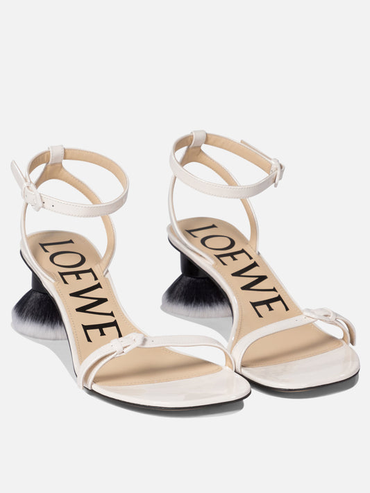 Loewe "Petal Brush" heeled sandal 19349303_36 White 2
