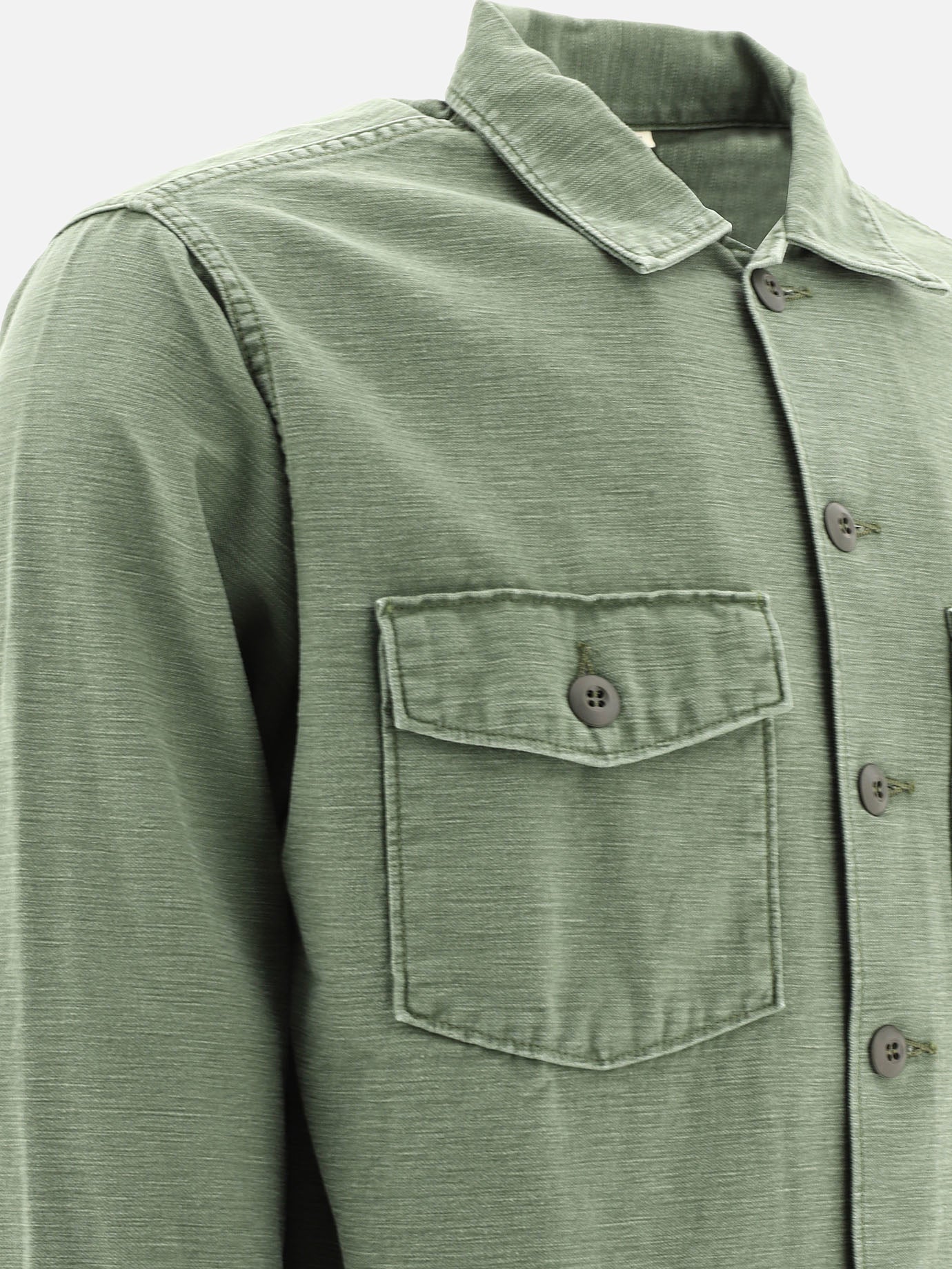 Giacche overshirt Solid colour  Verde - OrSlow Uomo | PDP | VIETTI Online Store | Zoom-Modal_4
