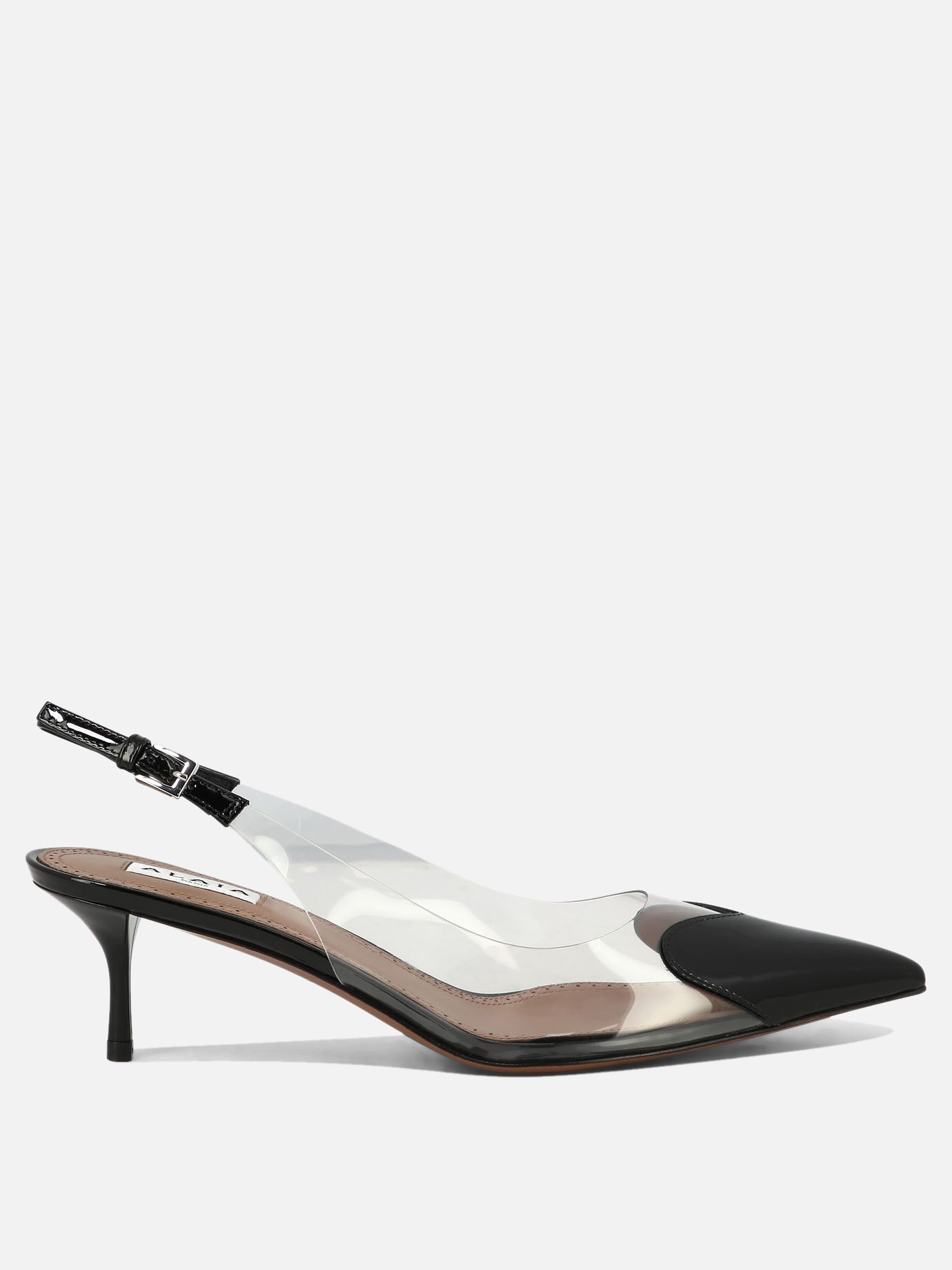 Alaïa &quot;Cœur&quot; 55mm slingbacks 11351026_38 Black thumbnail_1