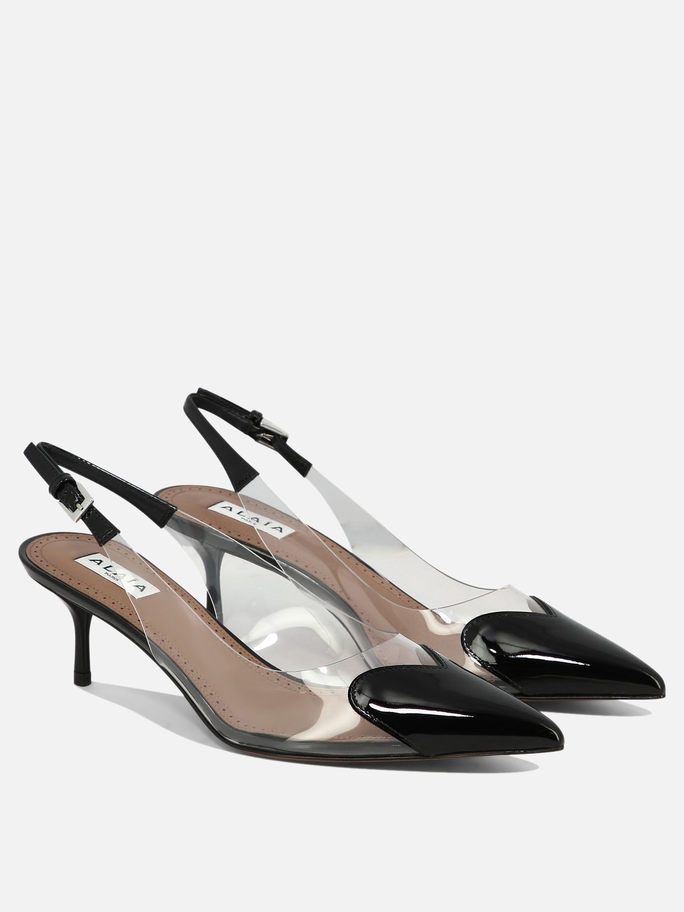 Alaïa &quot;Cœur&quot; 55mm slingbacks 11351026_38 Black thumbnail_2