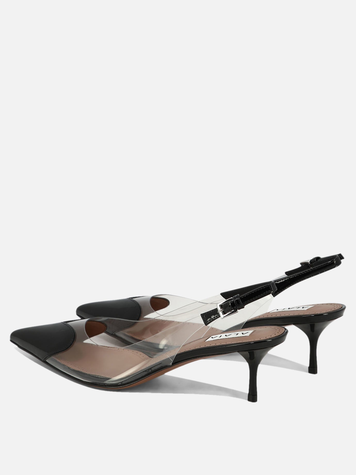 Alaïa &quot;Cœur&quot; 55mm slingbacks 11351026_38 Black thumbnail_4