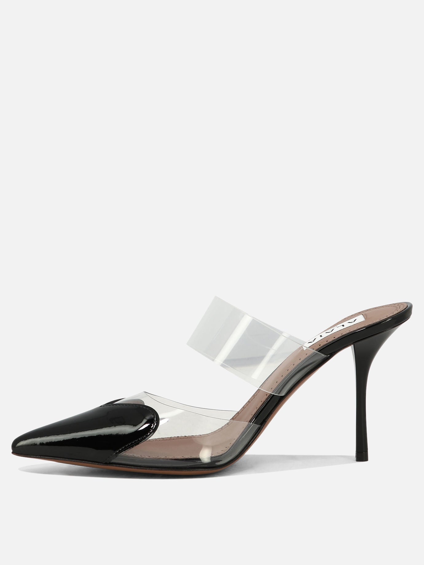 Alaïa "Le Cœur" 90 mm mules Black