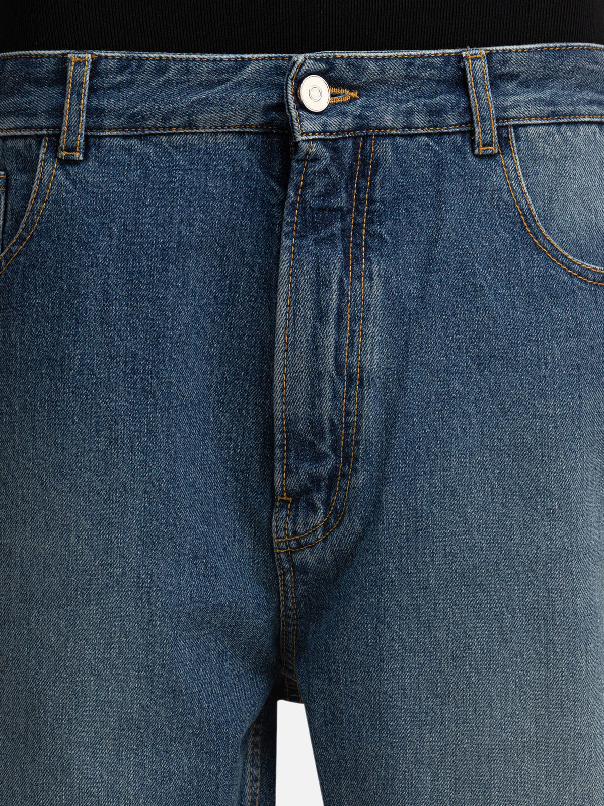 Alaïa Bermuda shorts with knit belt Blue - VIETTI
