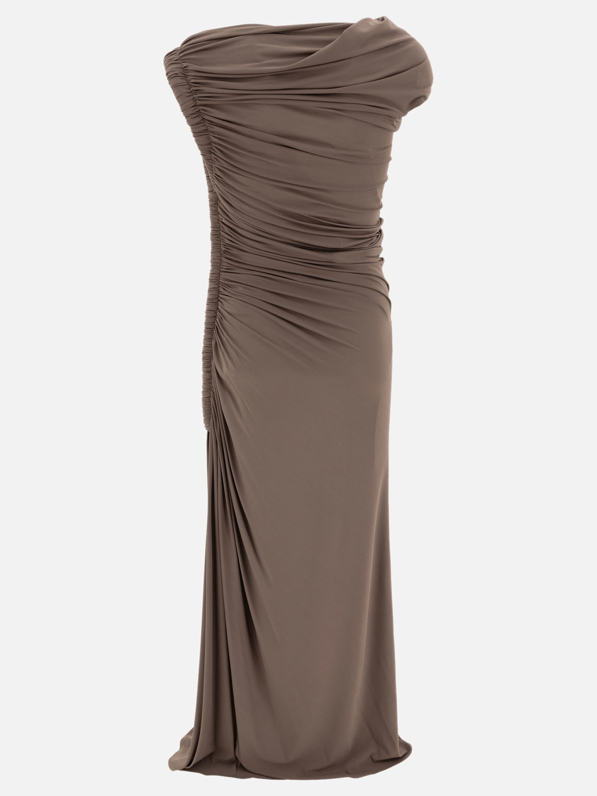 Alaïa Draped midi dress Brown