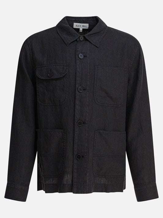 Alex Mill Linen work jacket 12746111_S Black 1