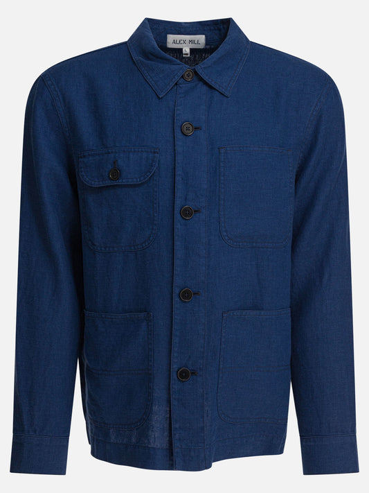 Alex Mill Linen work jacket 19935519_S Blue 1