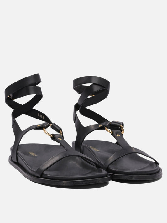 Sandali bassi 100% cow leather - 100% cuerolite  Nero - Alohas Donna | PDP | VIETTI Online Store | 2

