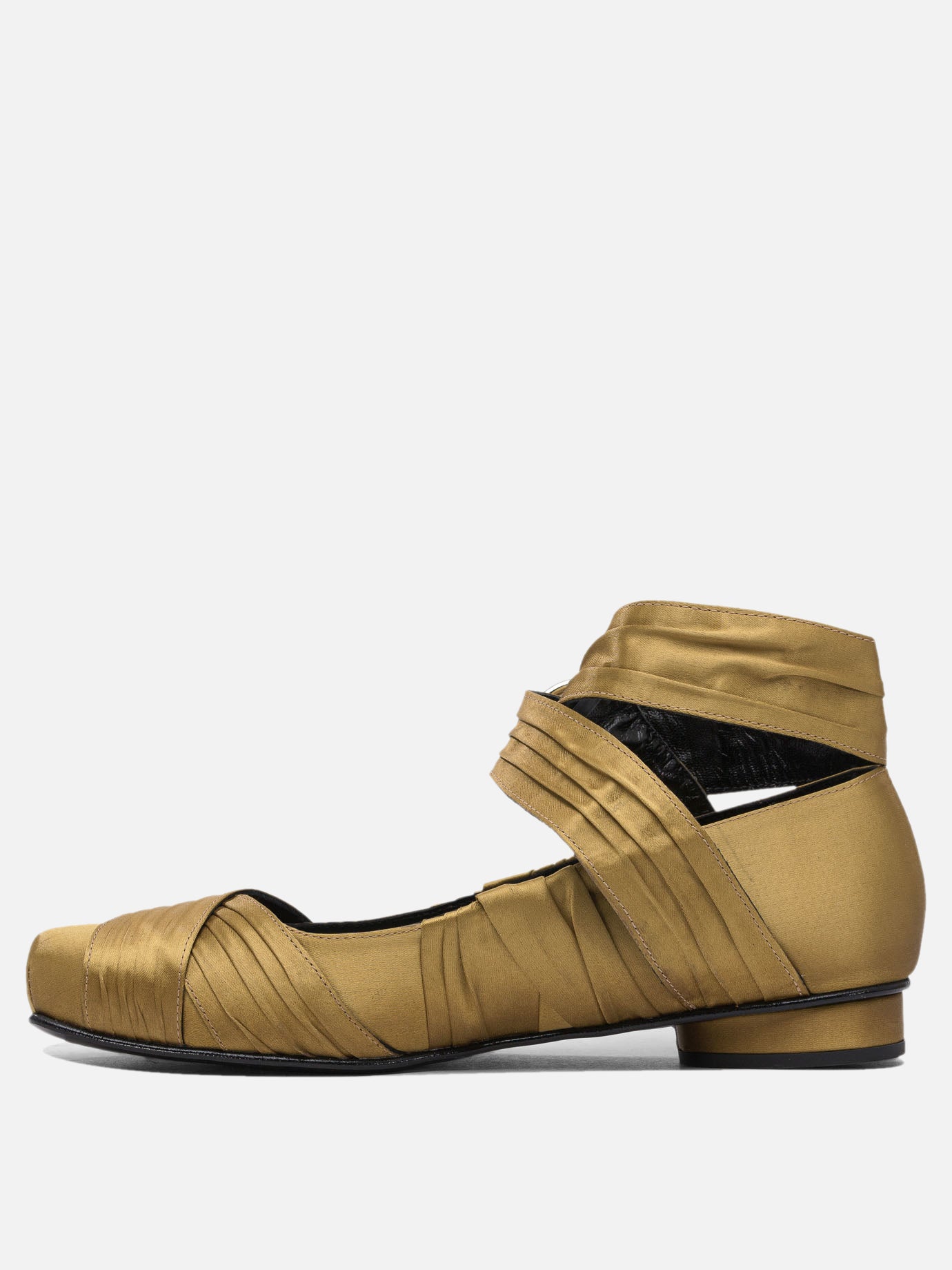 Classic ballet flats 60% polyethylene 40% recycled polyester - 100% cuerolite  Gold - Alohas Women | PDP | VIETTI Online Store | thumbnail_3