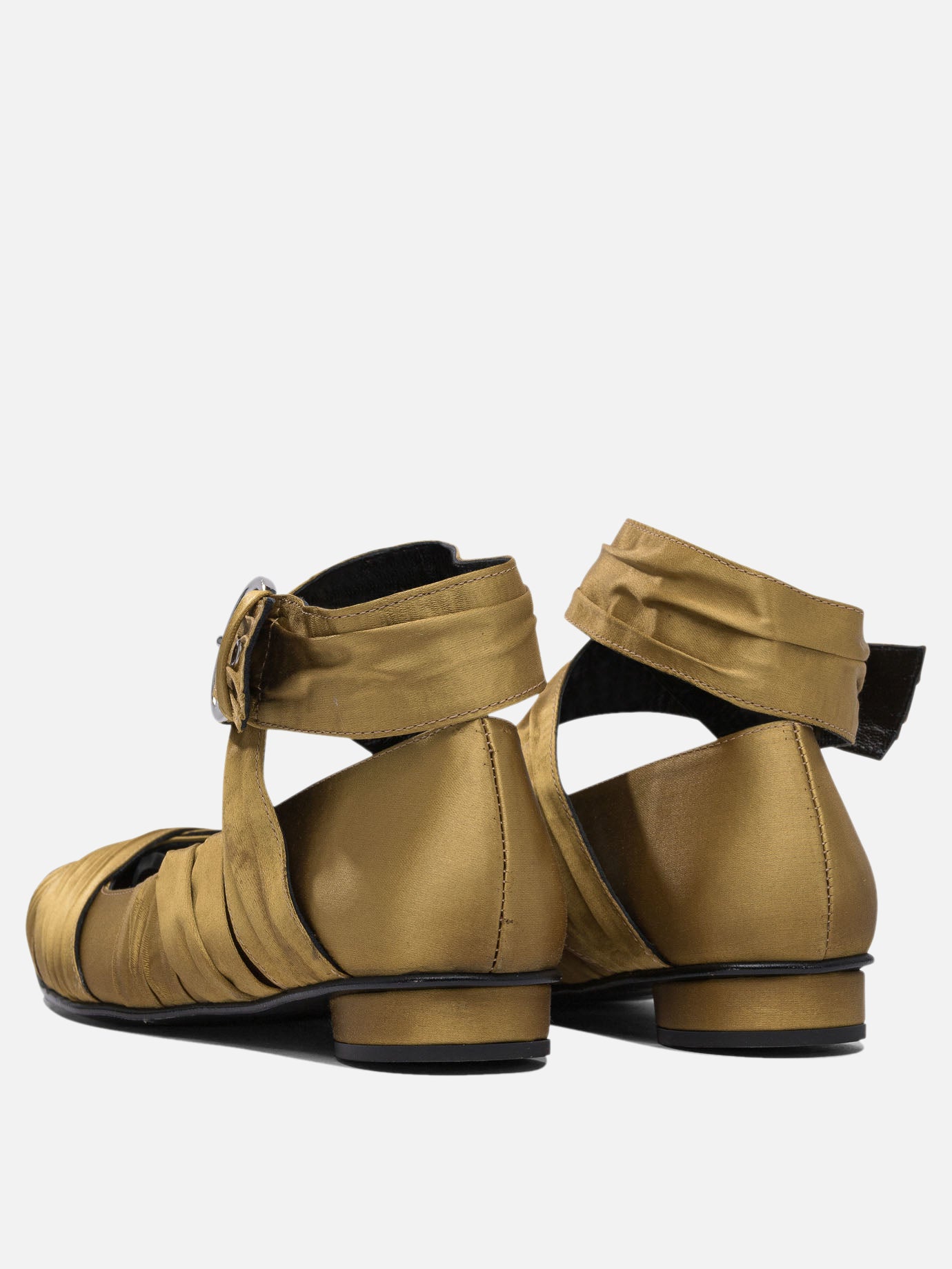Classic ballet flats 60% polyethylene 40% recycled polyester - 100% cuerolite  Gold - Alohas Women | PDP | VIETTI Online Store | thumbnail_4