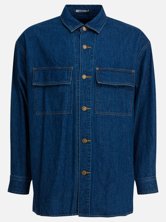 Auralee "Selvedge OZ" shirt Blue

