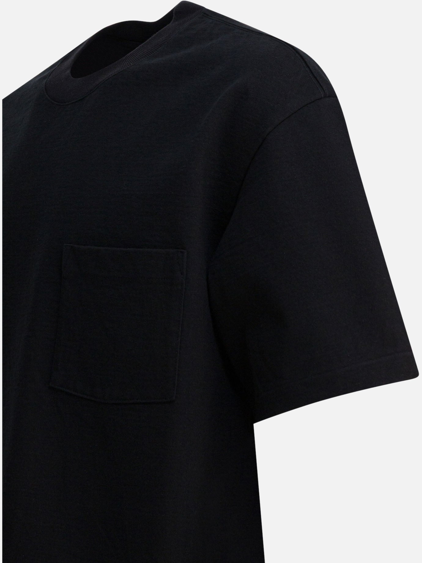 T-shirt girocollo Solid colour  Nero - Auralee Uomo | PDP | VIETTI Online Store | Zoom-Modal_4
