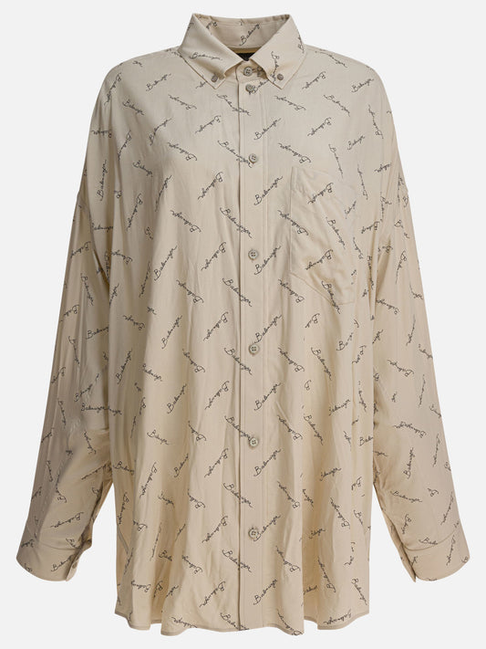 Camicie casual Logo  Beige - Balenciaga Donna | PDP | VIETTI Online Store 
