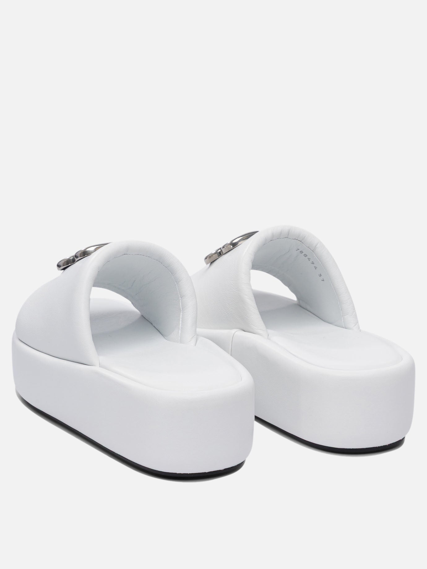 BALENCIAGA ライズトング スムースナッパ ロゴ サンダル ホワイト Balenciaga 