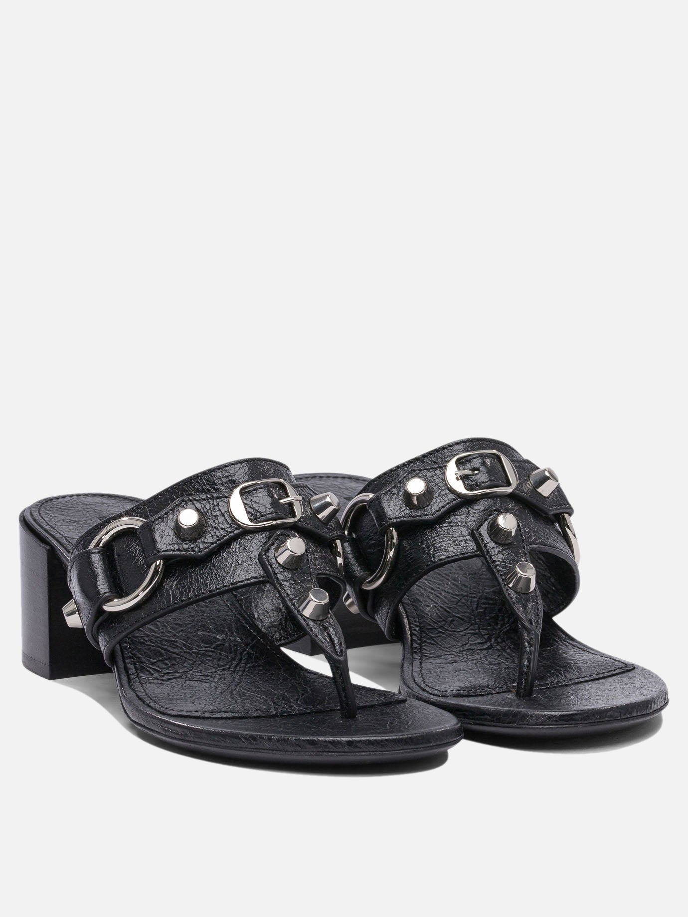 Sandali con tacco 100% lamb leather - 100% leather  Nero - Balenciaga Donna | PDP | VIETTI Online Store | thumbnail_2