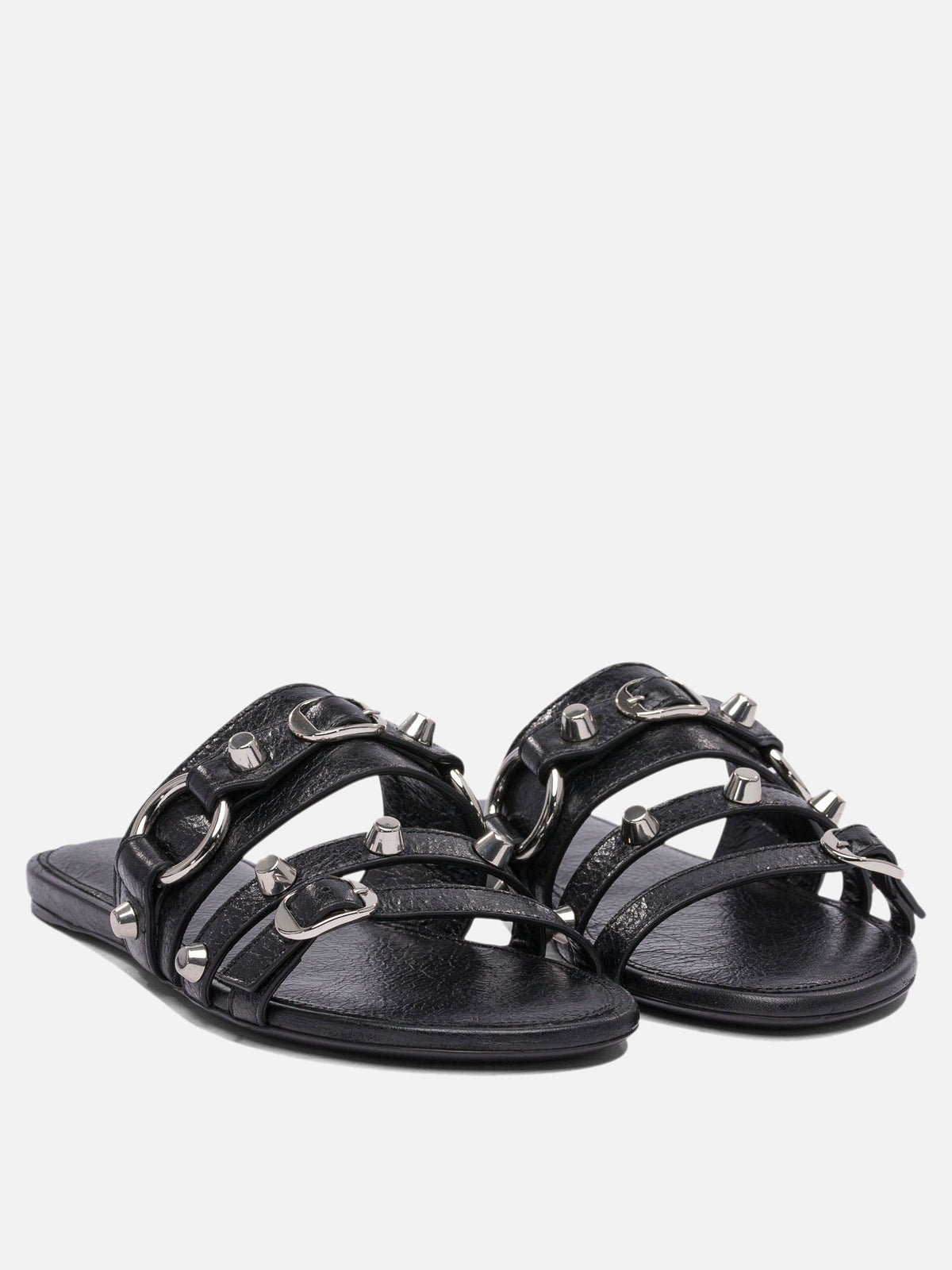 Balenciaga "City" Slides Black - VIETTI